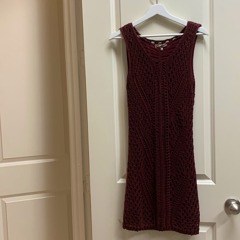 Knit maroon dress